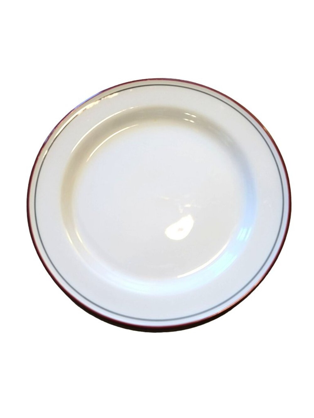 Steelite Bread and Butter Salad Plate England Cream Burgundy Green Trim Dh744